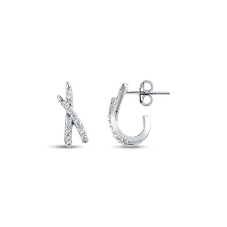 0.40 Karat Pırlanta Fantezi Küpe