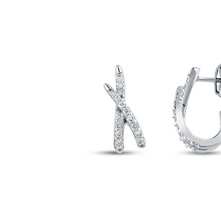 0.40 Karat Pırlanta Fantezi Küpe