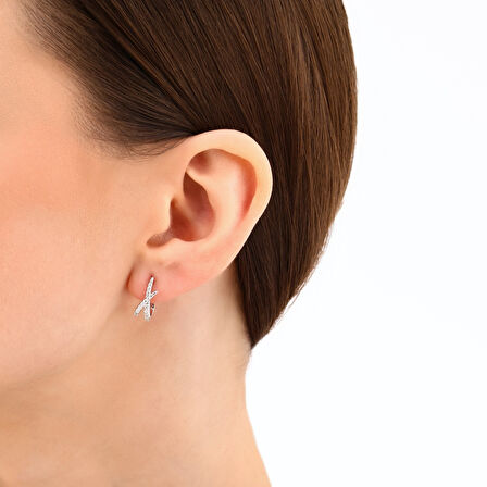 0.40 Karat Pırlanta Fantezi Küpe