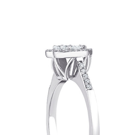 0.42 Karat Kalp Formlu Pırlanta Yüzük