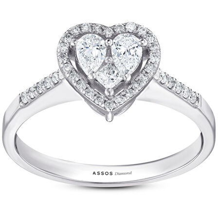 0.41 Karat Kalp Formlu Pırlanta Yüzük