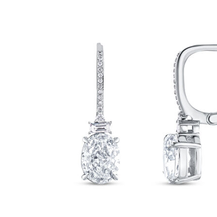 0.17 Karat Violet Taşlı Pırlanta Küpe