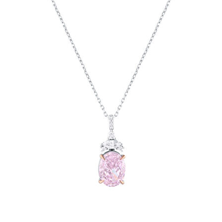 0.11 Karat Violet Taşlı Pırlanta Kolye