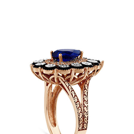 0.15 Karat Safir Renkli Elmas Yüzük