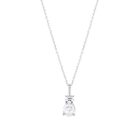 0.07 Karat Violet Taşlı Pırlanta Kolye
