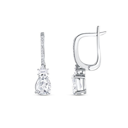 0.16 Karat Violet Taşlı Pırlanta Küpe