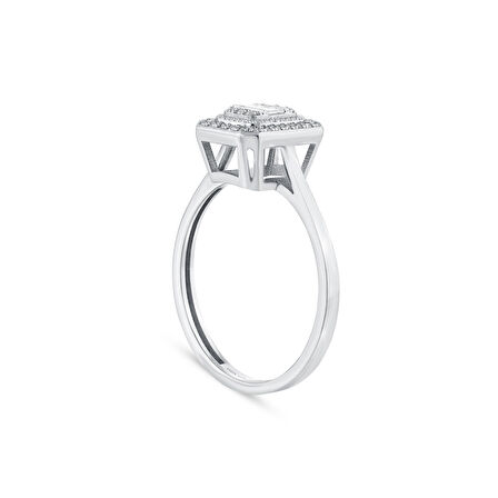 0.12 Karat Baget Pırlanta Yüzük