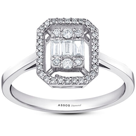 0.22 Karat Baget Pırlanta Yüzük