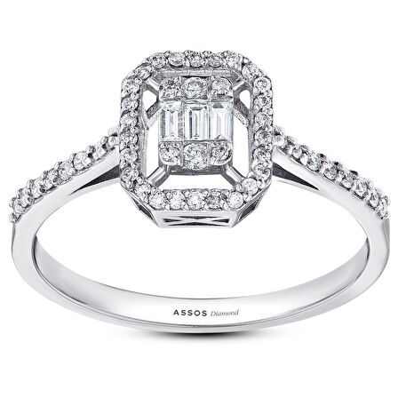 0.44 Karat Baget Pırlanta Yüzük