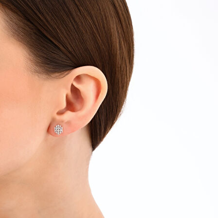 0.24 Karat Pırlanta Fantezi Küpe