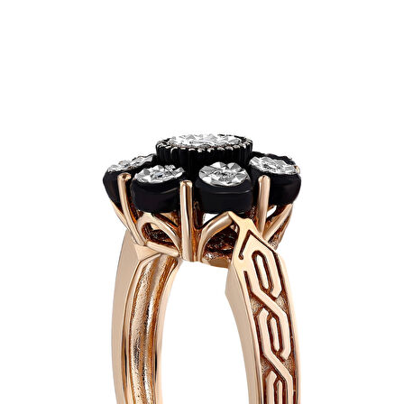 0.06 Karat Gül Elmas Yüzük