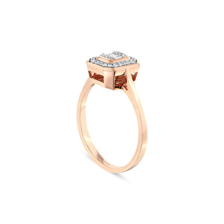 0.16 Karat Pırlanta Baget Taşlı Yüzük