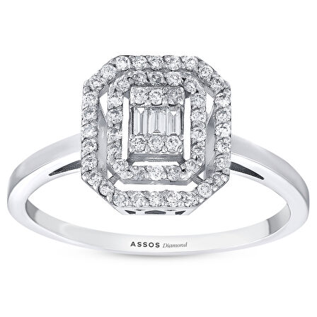 0.26 Karat Pırlanta Baget Yüzük