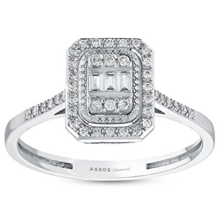 0.15 Karat Baget Pırlanta Yüzük