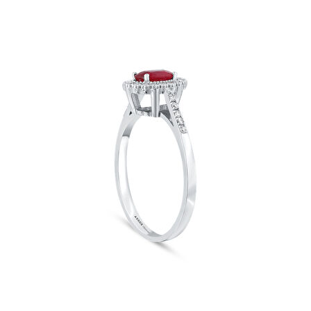 0.15 Karat Yakut Taşlı Pırlanta Fantezi Yüzük