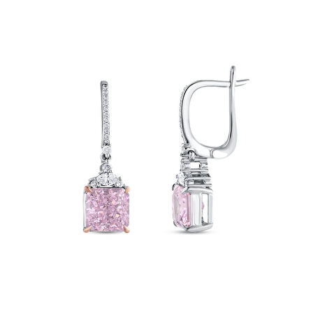 0.28 Karat Violet Taşlı Pırlanta Küpe