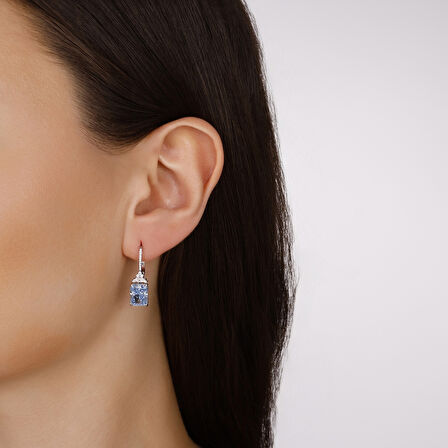 0.28 Karat Violet Taşlı Pırlanta Küpe