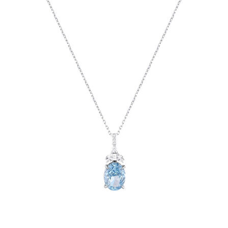 0.13 Karat Violet Taşlı Pırlanta Kolye