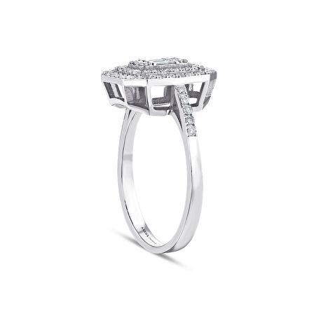 0.47 Karat Baget Pırlanta Yüzük