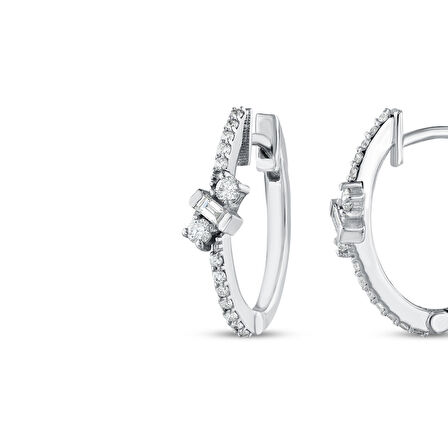 0.32 Karat Pırlanta Fantezi Küpe