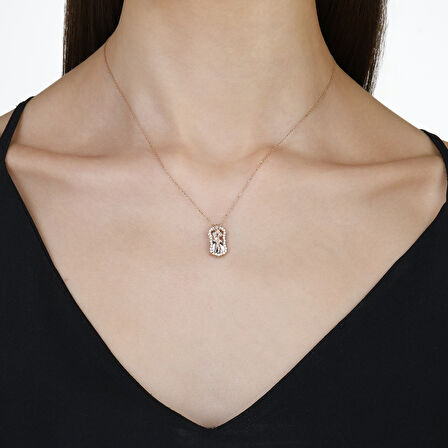 Pırlantalı Anne Çocuk Kolye