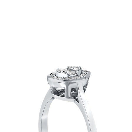 0.20 Karat Baget Taşlı Pırlanta Yüzük