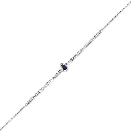0.25 Karat Safir Taşlı Pırlanta Bileklik