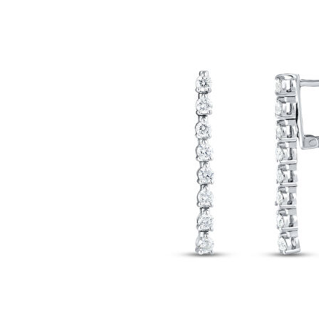 0.43 Karat Pırlanta Su Yolu Küpe