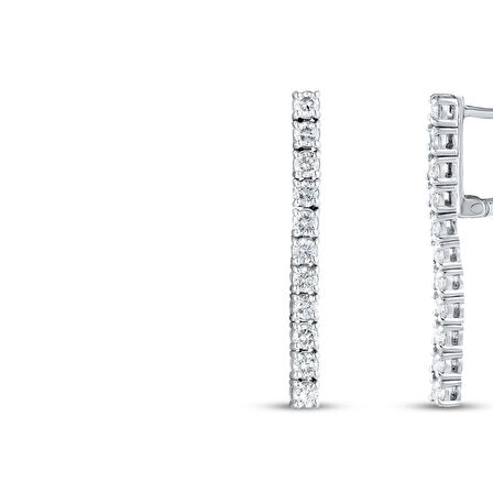 0.66 Karat Pırlanta Su Yolu Küpe