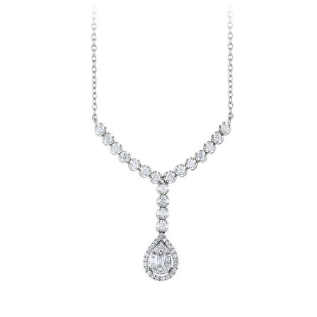 Baget Pırlanta Fantezi Kolye