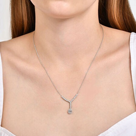 Baget Pırlanta Fantezi Kolye