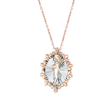 Pırlantalı Anne Çocuk Kolye