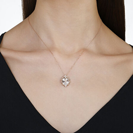 Pırlantalı Anne Çocuk Kolye