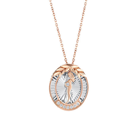 Pırlantalı Anne Çocuk Kolye