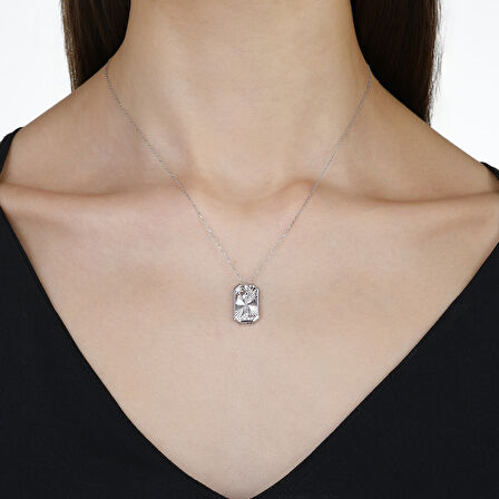 Pırlantalı Anne Çocuk Kolye