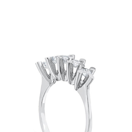 1.00 Karat Pırlanta Beştaş Yüzük