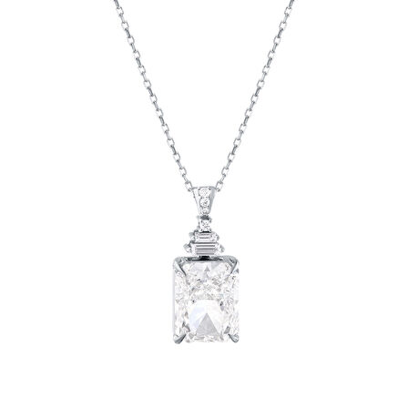 0.08 Karat Pırlanta Violet Taşlı Kolye