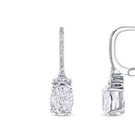 0.27 Karat Violet Taşlı Pırlanta Küpe