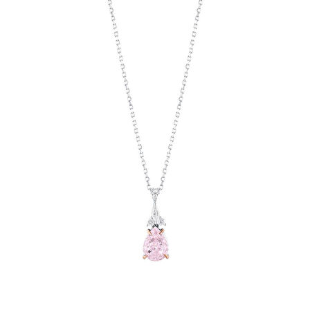0.09 Karat Violet Taşlı Pırlanta Kolye