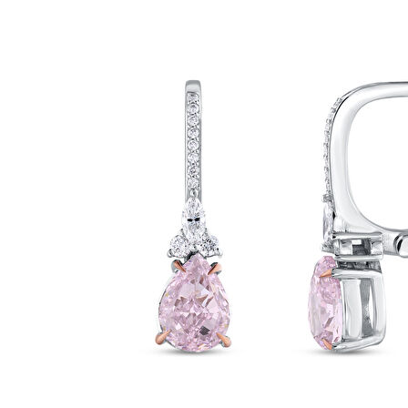 0.21 Karat Violet Taşlı Pırlanta Küpe
