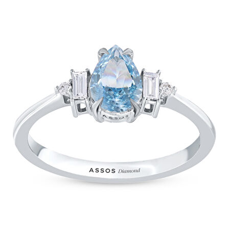 0.12 Karat Violet Taşlı Pırlanta Yüzük