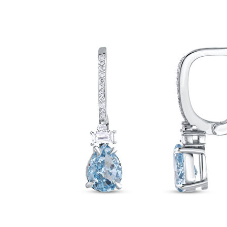 0.15 Karat Violet Taşlı Pırlanta Küpe