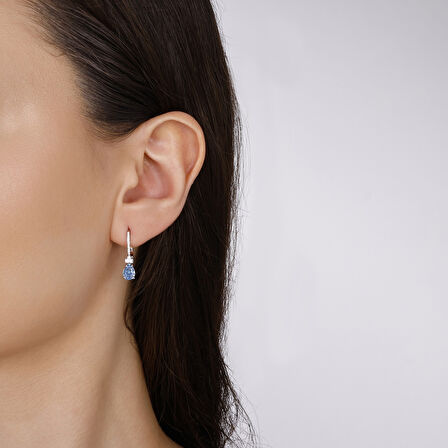 0.15 Karat Violet Taşlı Pırlanta Küpe