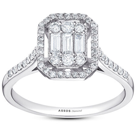 0.30 Karat Baget Pırlanta Yüzük