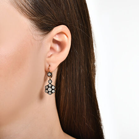 0.16 Karat Gül Elmas Küpe