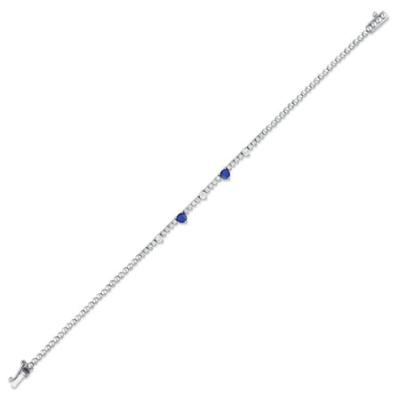 0.76 Karat Safir Taşlı Pırlanta Bileklik
