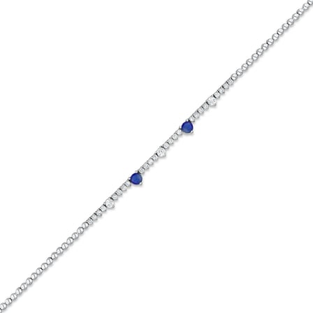 0.76 Karat Safir Taşlı Pırlanta Bileklik