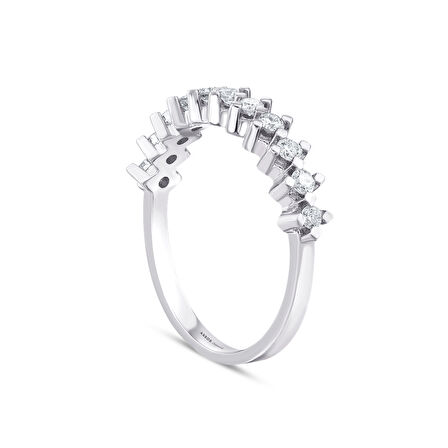 0.80 Karat Pırlanta Yarım Tur Yüzük