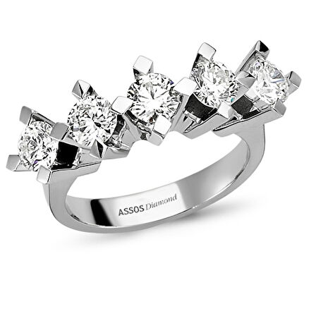 0.20 Karat Pırlanta Beştaş Yüzük