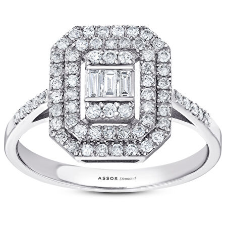 0.52 Karat Baget Pırlanta Yüzük